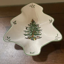 SPODE England CHRISTMAS TREE - 8 1/4" Tree Shaped Bowl