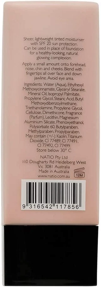 Tinted Moisturiser SPF 20 Neutral 50ml 3-in-1 Hydrating Sheer Made in AU - image 4 of 4