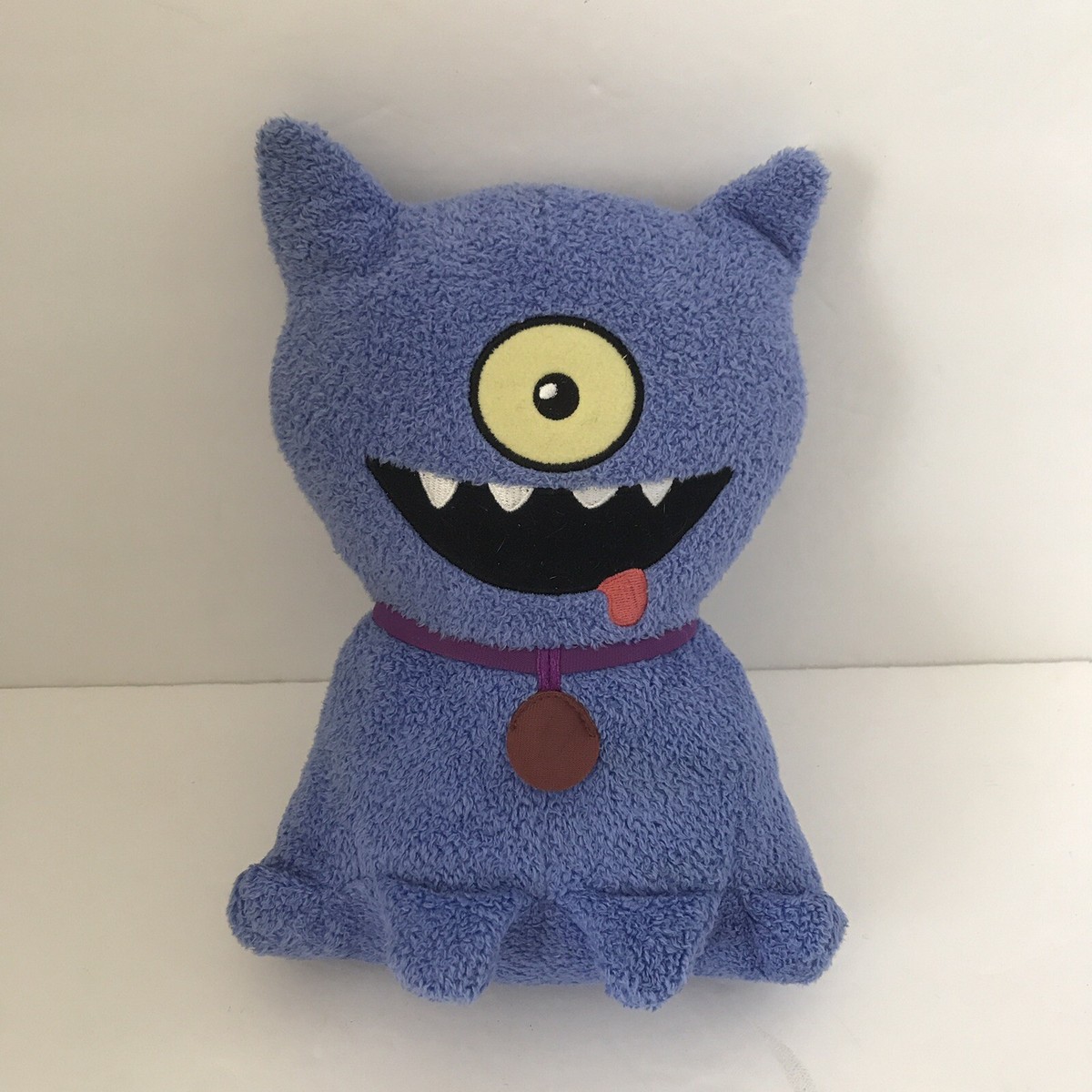 Talking Ugly Doll Plush One Eye Monster Blue Dog Cuddly EUC