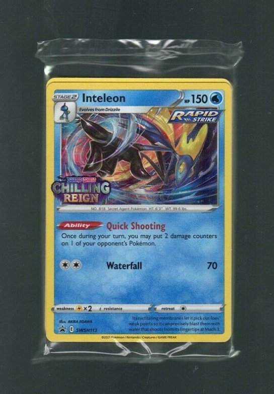 Pokemon CHILLING REIGN Sealed Inteleon Promo Pack!! | eBay