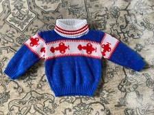 Vintage Airplane Novelty Sweater Woven Baby Boy Infant or Teddy Bear