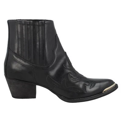 Sale Ladies F5R0940 Pull On Cowboy Ankle Boots By Down To Earth eBay