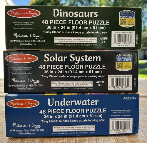 3 puzzle da pavimento Melissa & Doug® per bambini 48 pezzi 3 piedi x 2 piedi completi, molto buoni - Foto 5 di 5