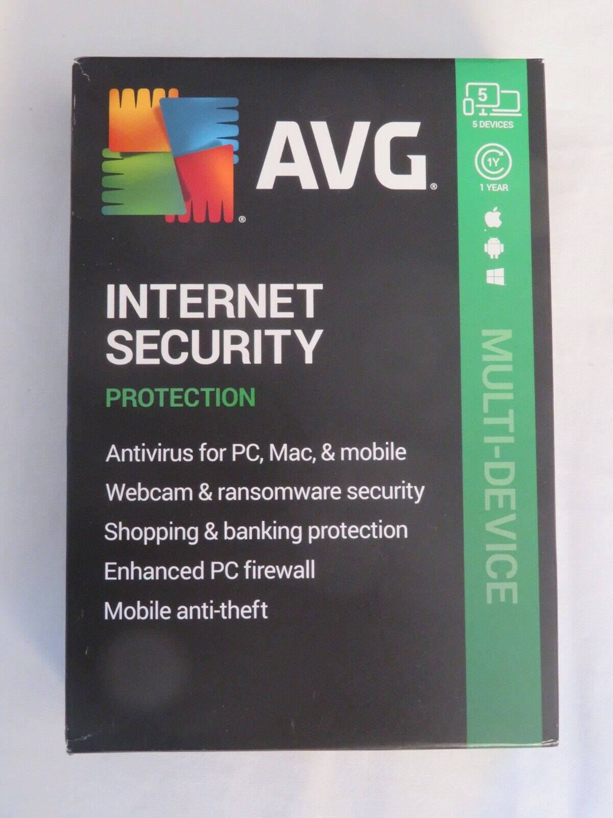 AVG Internet Security 5 Devices 1 Year Multi-Device AUTHENTIC DOWNLOAD ONLY