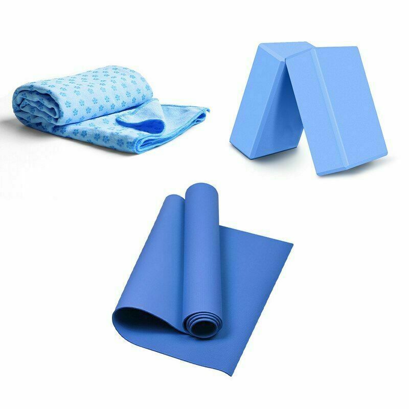 7 Pcs Yoga Set Health Fitness Yoga Mat Blocks Towel Ball Pedal