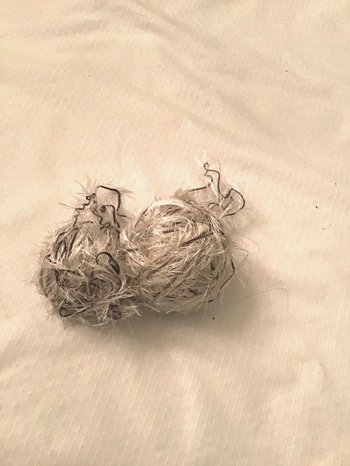 Baton Rouge white/black eyelash yarn, Knit  Made In England 50  gr 4 0z - Image 2 of 3