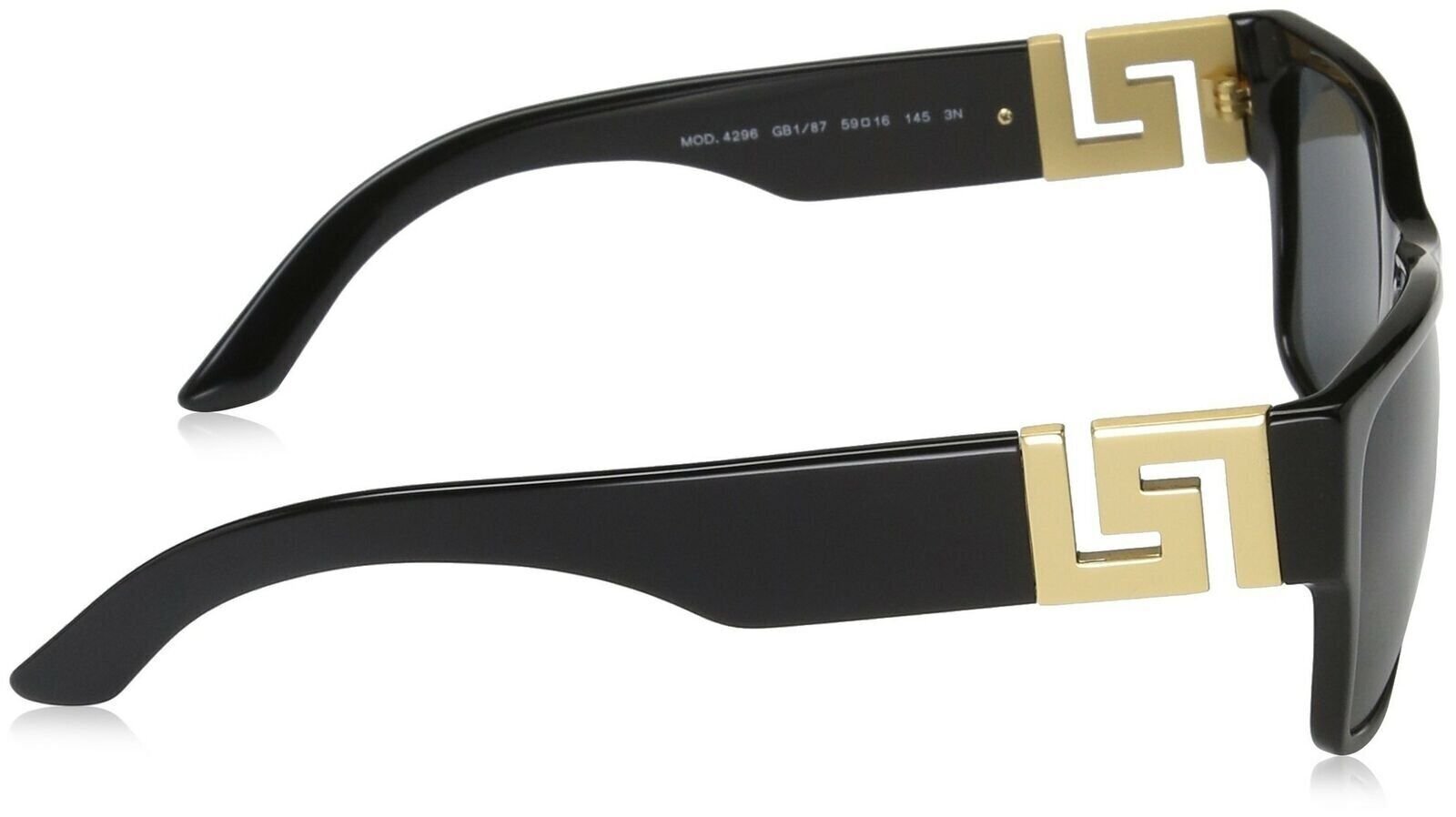 Versace Men's VE4296 Sunglasses Black/Gray 59mm 8053672411348 eBay