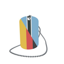 Dog Tag Flag Bunting Botswana Germany Dog Tag Aluminium 30 x 50mm