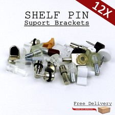 12x Glass Shelf Pin Peg Brackets Support Kitchen Cabinet Cabinet Shelf Holders