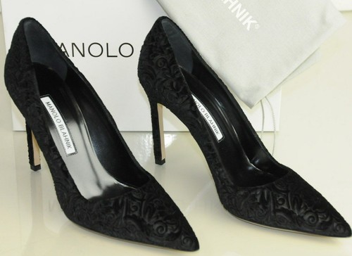 TEXTURED Velvet Pumps Shoes 37.5 
