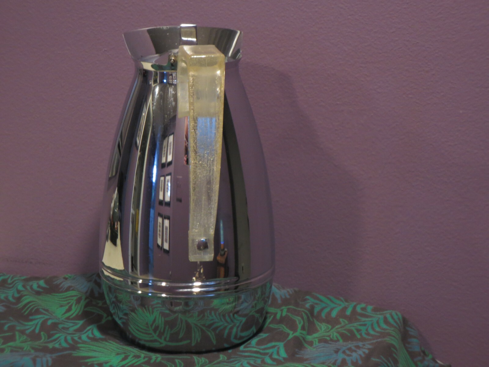 Thermos Stainless Steel Carafe 2585 MCM Chrome Lucite Handle American