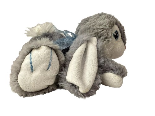 MTY Gray Bunny Rabbit Plush 7” Stuffed Animal Toy Blue Eyes Pink Nose Easter - Picture 2 of 10