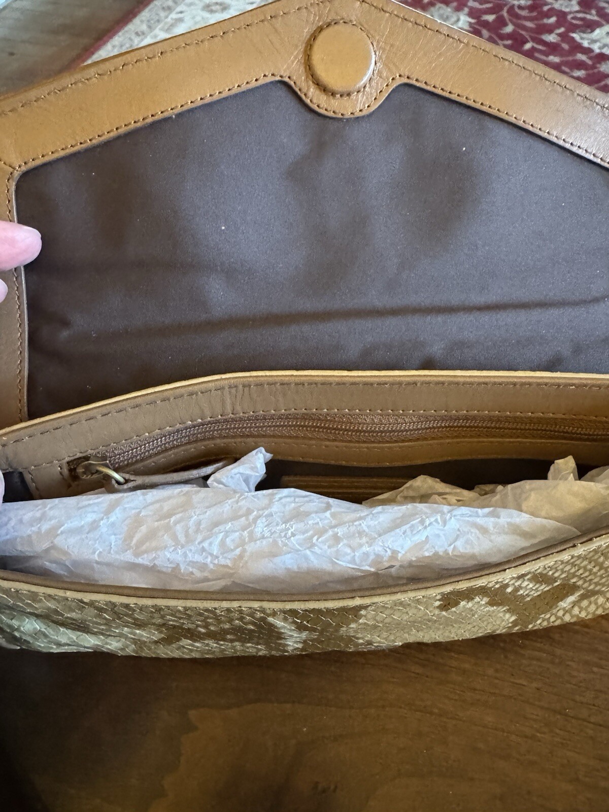 Cole Haan Clutch Nude Python Snake Pattern - image 5