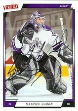 Mathieu Garon autographed Hockey Card (Los Angeles Kings) 2006 UD Victory #89