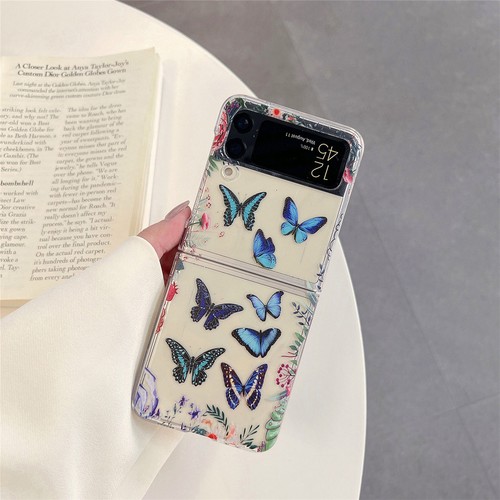 Shockproof Case For Samsung Galaxy Z Flip4 Butterflies PC Clear Hard Case Cover - Picture 4 of 15