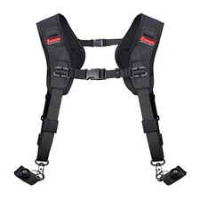 Double Shoulder Camera Strap Harness Quick Release Adjustable Dual Camera Tet...