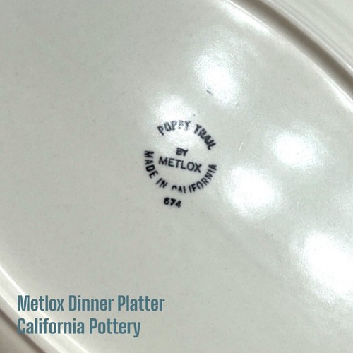 Metlox Serving Platter Blue Grapes 674 POPPY TRAIL California 12” Sculptured - Picture 3 of 3