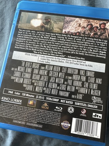 The Devil's Brigade 1968 Blu-ray OOP Cliff Robertson, William Holden  - Picture 2 of 3