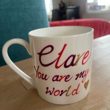 Personalised/Non Personalised 1 Pint Fine Bone China Tea/Coffee Mugs 