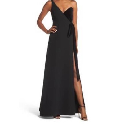 jill stuart one shoulder dress JILL JILL STUART One Shoulder Jersey Gown in Ink