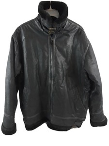 ebay black leather jacket