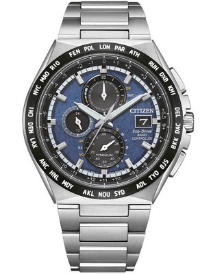 Citizen AT8238-84L Herrenuhr Eco-Drive Super-Titanium Funk-Chronograph 44mm 1...