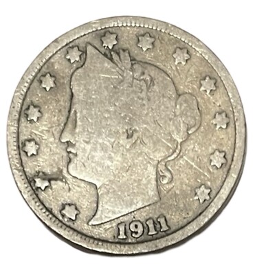 1911 Liberty Head Nickel Circulated 5 Cents Coin KM 112 Lot B8-33