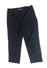 St. John Women's Size 8 Side Zip Trouser Black Cotton Blend