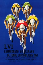 BICYCLE Cycle Spain Race 1957 Deco Style Vintage Poster Repro FREE SHIP in USA