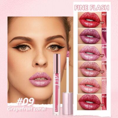 Pudaier Diamond Glitter Matte Long Lasting Liquid Lipstick Lipgloss Make Up