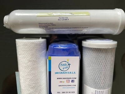 Set Filtri Osmosi Inversa 4 Stadi - Compatibile Con La Maggior Parte Dei Depuratori D'Acqua Standard - Foto 4