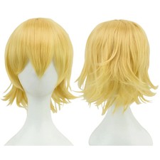 Color: 6, Stretched Length: 12INCHES - Synthetic Hair Unisex Short Cosplay Hair