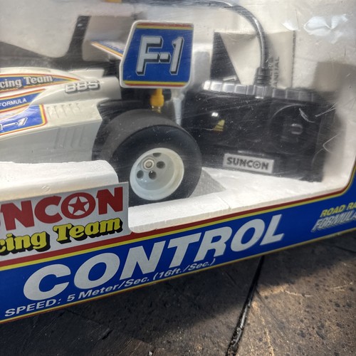 Vtg RC F1 Road Racer Racecar Original Box Formula 1 w/ control Sunoco 80s toy - Picture 2 of 14