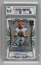 2021 Leaf Trinity Clear Green Foil 13/20 Trevor Lawrence HGA 9.5 Auto 10p1