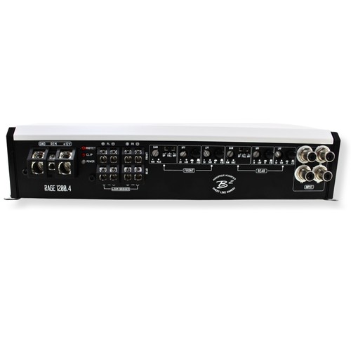 B2 Audio RAGE 4 Channel 1.2k 4 Ohm Amplifier W/ 2 RIOT8P Sets COMBO-12 - Foto 3 di 5
