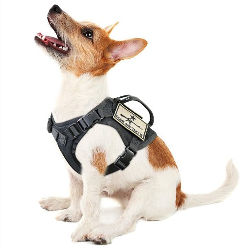 Tactical Puppy Vest Harness, Adjustable Military Vests for Small Dogs Outdoor...