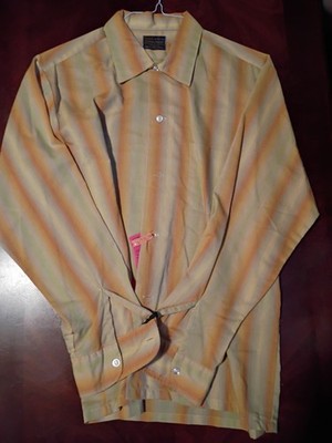 Vintage 60S 70S Sears Perma Prest Shirt Size L Still Has Tag From Dry Cleaners 