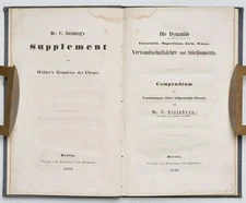 C STEINBERG / Dr C Steinberg s Supplement zu Wöhler s Grundriss der Chemie