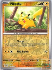 Pikachu 025/165 Holo Carte e Prodotti Comuni Vari Pokemon Near Mint