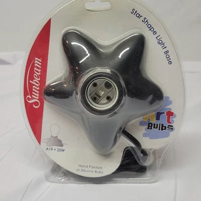 Sunbeam Star Shaped Light Base For Hand Painted Art Silicone Bulbs New - Image 1 of 4