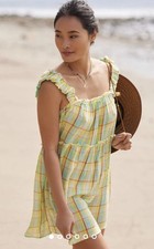 BNWT Anthropologie Ruffled Babydoll Dress / Beach Cover Up Sz Medium