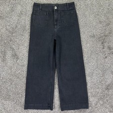 Anthropologie Pilcro The Skipper High Rise Crop Wide Leg Denim Jeans Womens 30