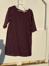 Gap Dress Women’s Sz XS  Blue Pink Polka Dot Vicki Shift Knee Casual Nautical