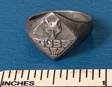 Vintage CUBS BSA Boy Scouts of America Sterling Silver RING Wolf BSA Scouting