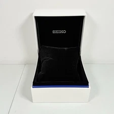 SEIKO Authentic Hard Empty Watch Box White/Black Presentation Storage Display