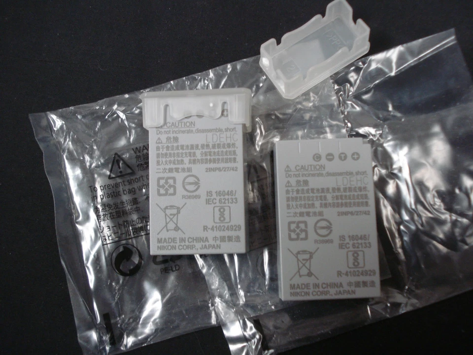 Pacote com 2 novas baterias genuínas OEM EN-EL24 para Nikon 1 J5 DL24-85 DL18-50 - Imagem 3 de 4