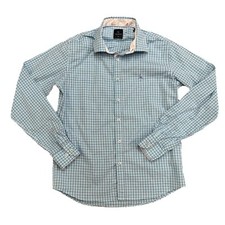 Tailorbyrd Boys Button Down Shirt Sz 16 Stripe Check L-Sleeve Nautical Sailing