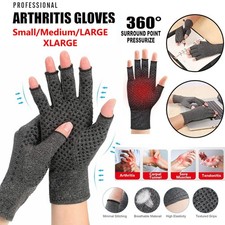 Arthritis Compression Gloves Fingerless Carpal Tunnel Hand Support Pain Relief