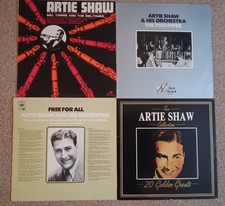 Artie Shaw Vinyl Lp's - Ft Mel Torme, Pied Piper, Free For All, 20 Golden Greats