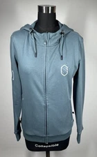 Samshield Women's Embroidered Crystal Zip Up Hooded Sweater Size S NWOT